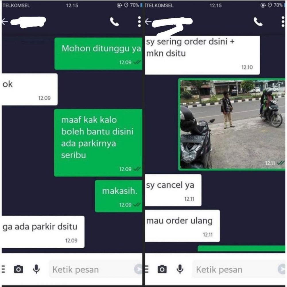 momen driver ojek online gagal dapat orderan © berbagai sumber