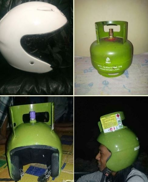 Desain helm nyeleneh Berbagai sumber