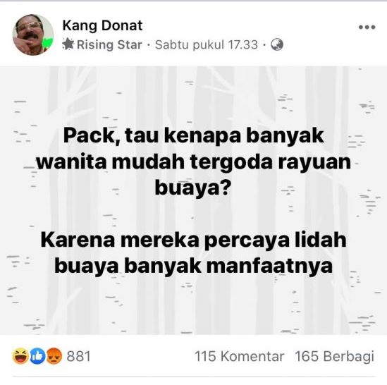 Status lucu bapak-bapak di Facebook Berbagai sumber