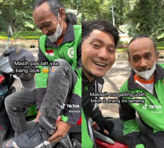 driver ojek online dapat DM dari Gading © TikTok driver ojek online dapat DM dari Gading © TikTok