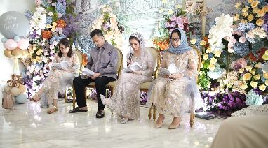 pengajian 4 bulanan Syahra Larez © 2022 Instagram 