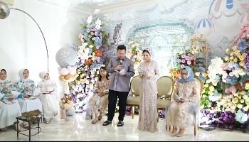 pengajian 4 bulanan Syahra Larez © 2022 Instagram 