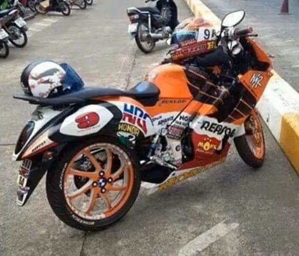 NGAKAK - 11 konsep modifikasi motor aneh bin ajaib ,bikin tercengang © 2022 brilio.net