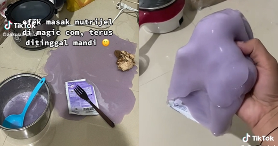 Cara pria masak puding pakai magic com ini berujung apes, bikin kesal