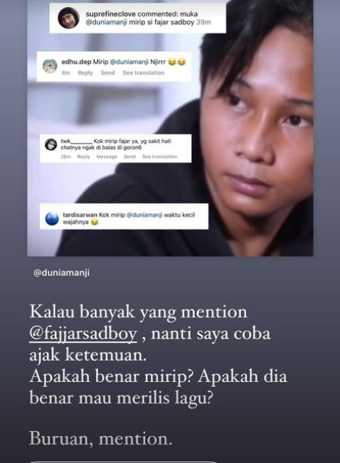reaksi anji disebut mirip dengan fajar sadboy © berbagai sumber reaksi anji disebut mirip dengan fajar sadboy © berbagai sumber