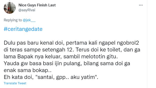 Cuitan kocak cerita nge-date © 2022 berbagai sumber