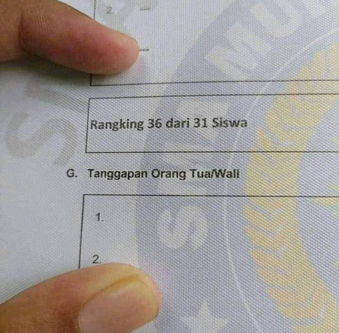 catatan wali kelas di rapor bikin bingung © berbagai sumber