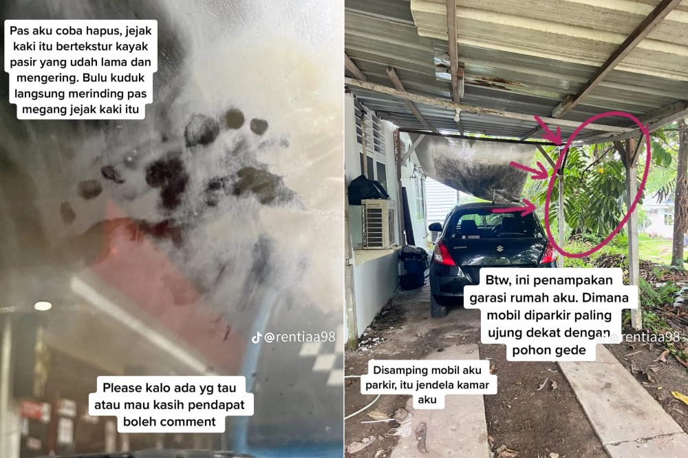 telapak kaki di kaca mobil © TikTok telapak kaki di kaca mobil © TikTok