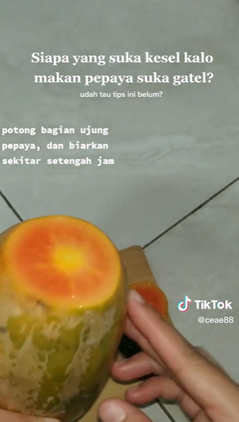 Trik menghilangkan getah pepaya agar tidak bikin lidah gatal, tanpa tambahan bahan