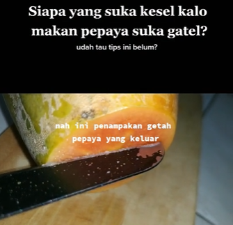 Trik menghilangkan getah pepaya agar tidak bikin lidah gatal, tanpa tambahan bahan