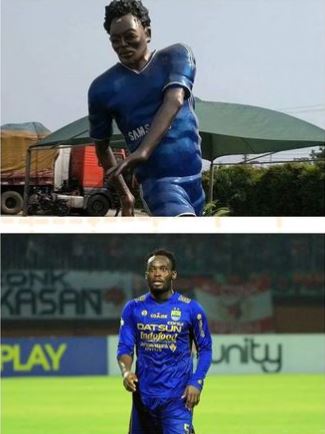 Potret patung bintang sepak bola Berbagai sumber