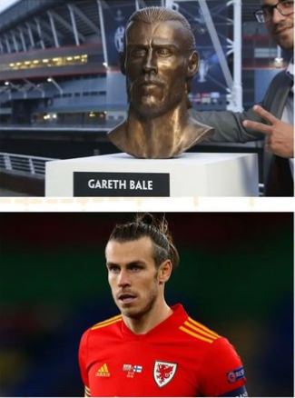 Potret patung bintang sepak bola Berbagai sumber