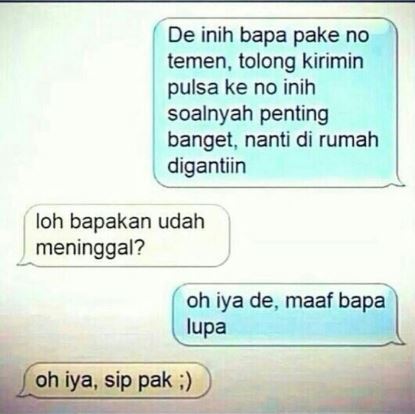 Chat balasan ke penipu Berbagai sumber