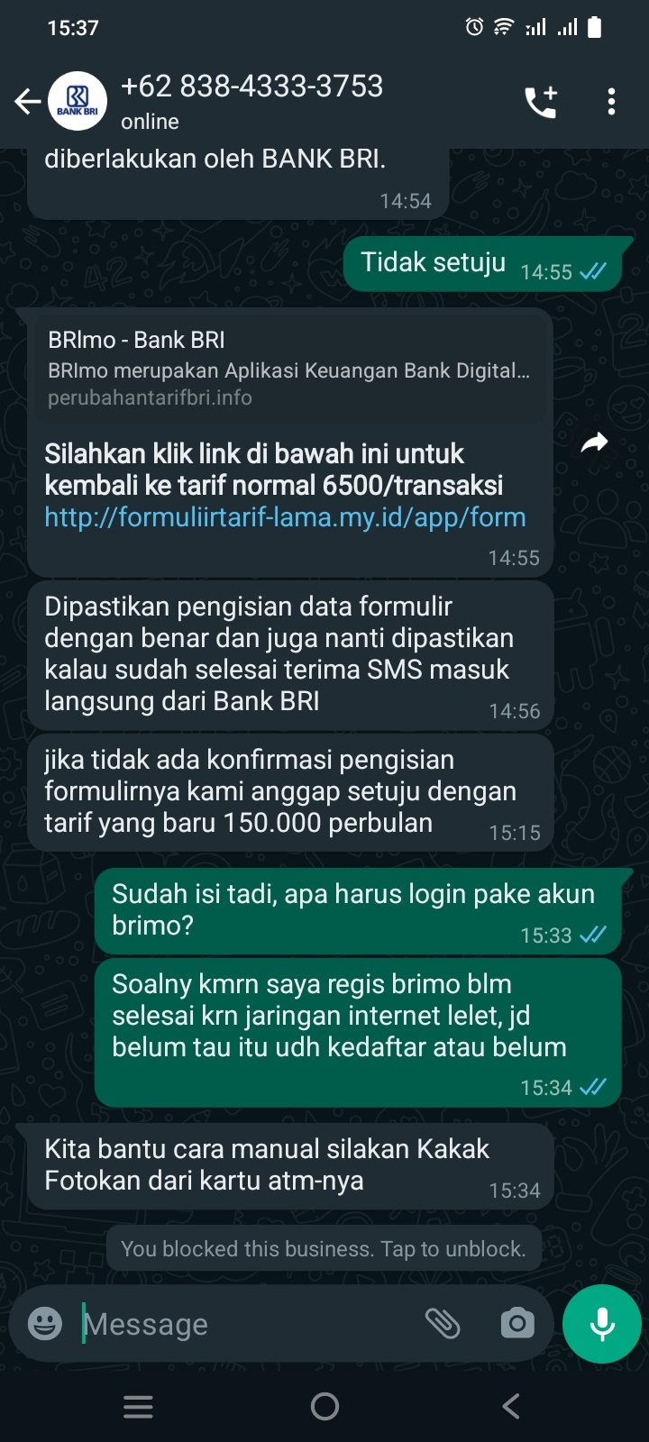 Chat balasan ke penipu Berbagai sumber