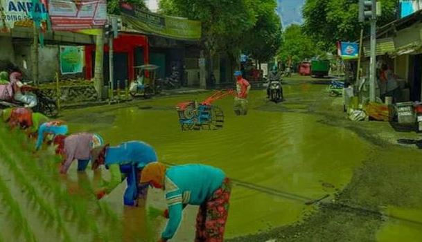 Editan penampakan jalan raya Berbagai sumber