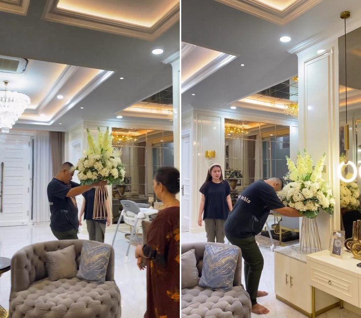 Wanita pamer beli bunga Rp 100 juta untuk dekor rumah, 11 potret hasilnya jadi perdebatan netizen
