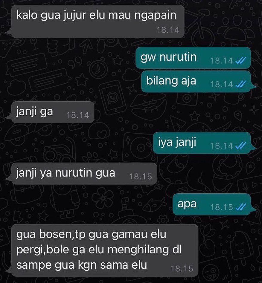 chat lucu nurutin permintaan pacar © berbagai sumber