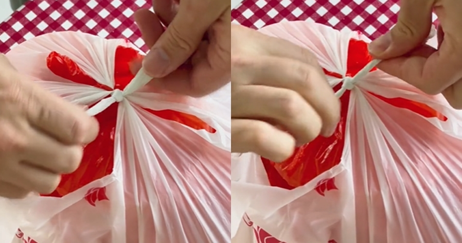 Bukan digunting, ini cara simpel membuka ikatan kencang kantong plastik