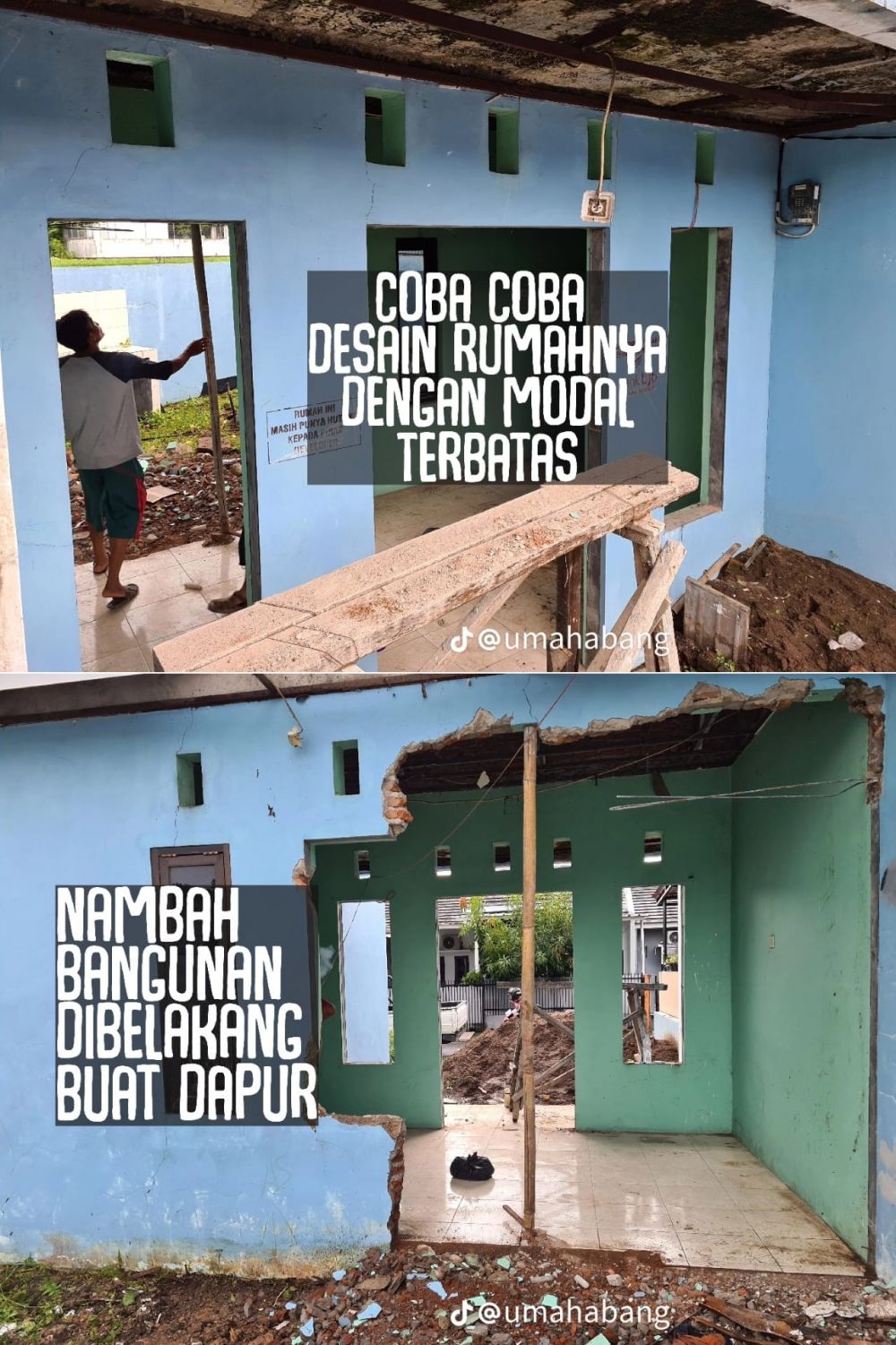 makeover rumah terbengkalai © TikTok