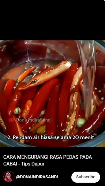 Tanpa bahan tambahan, ini 5 cara menghilangkan rasa pedas pada cabai