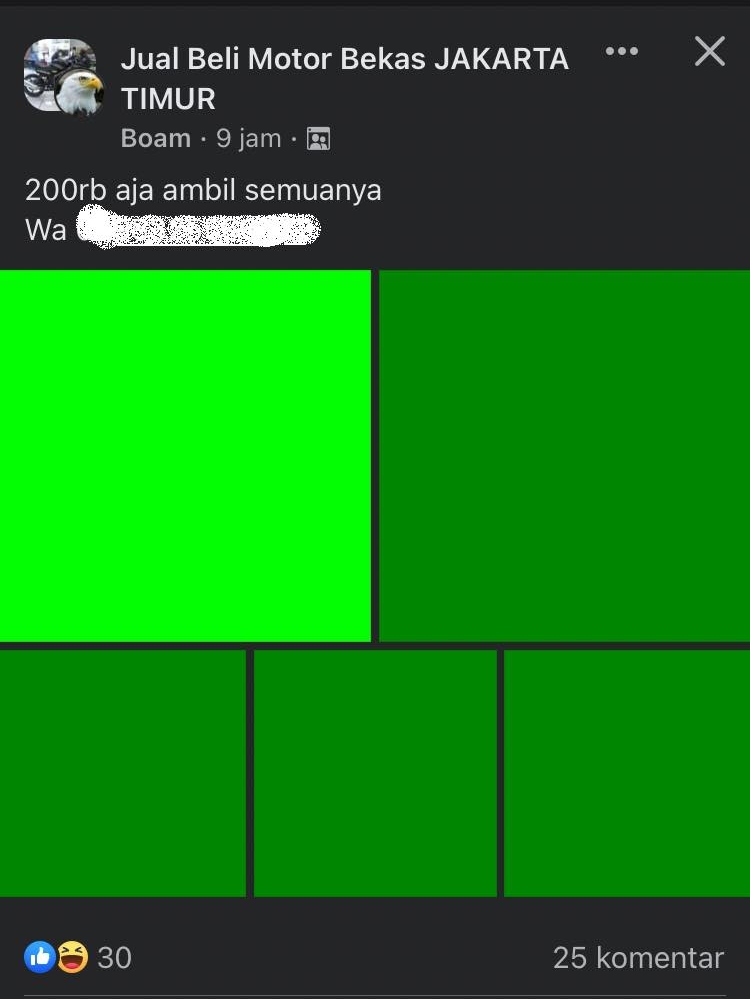 status jual motor © Facebook