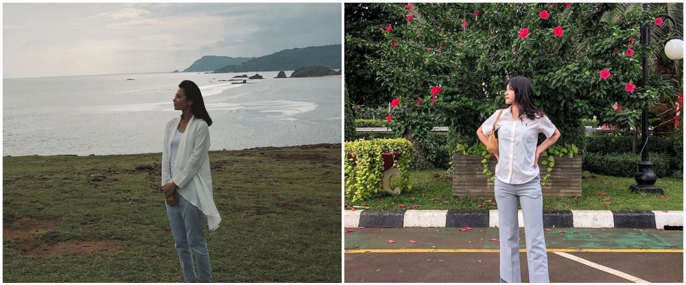 beda gaya indah permatasari dan adiknya © instagram