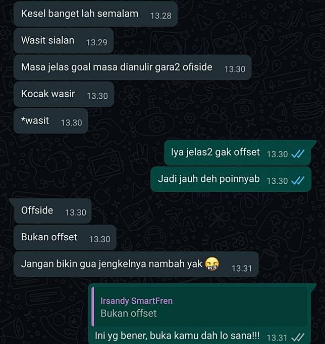 Chat typo bahasa Inggris gebetan © berbagai sumber