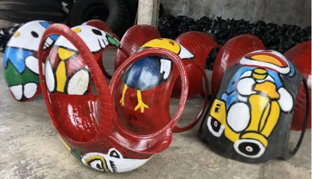 Kerajinan dari ban bekas  © 2023 brilio.net