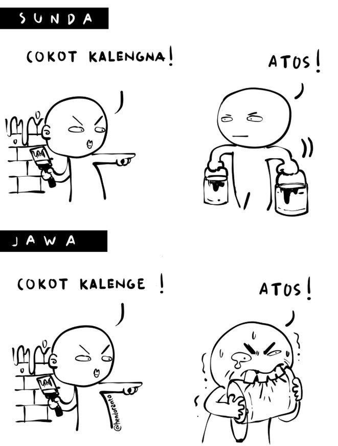 perbedaan bahasa sunda dan daerah lain © berbagai sumber