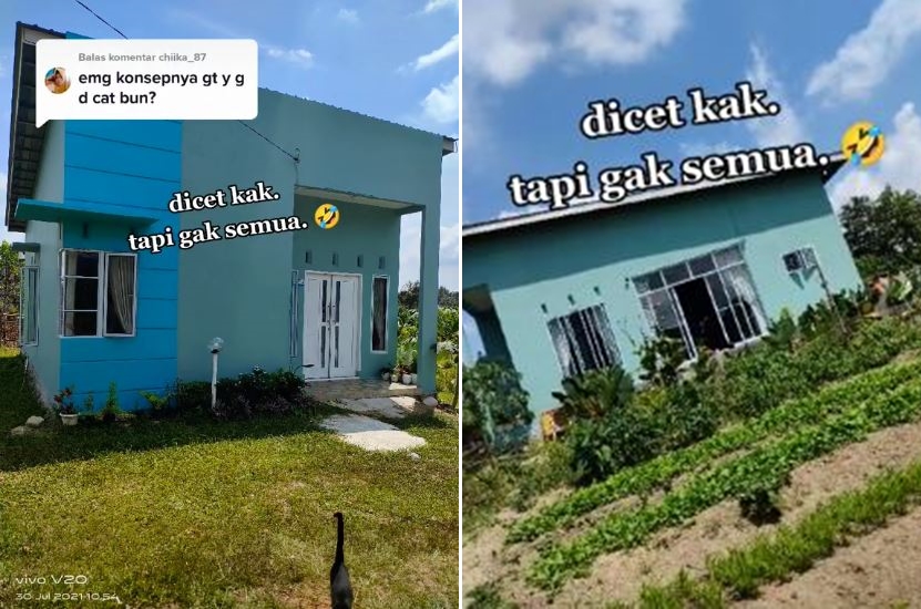 rumah tengah sawah dan kebun © TikTok 