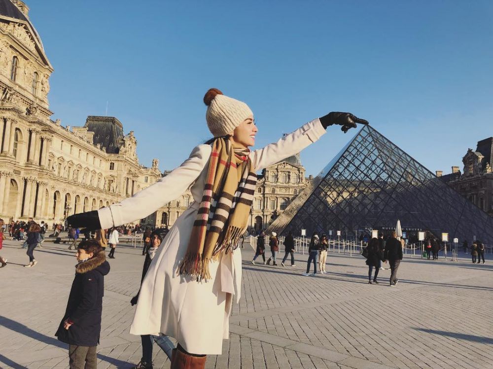 Angel Karamoy lagi plesiran  © 2023 brilio.net