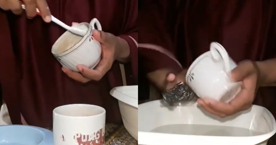 Tak perlu pakai air panas, ini cara simpel hilangkan noda membandel di gelas keramik