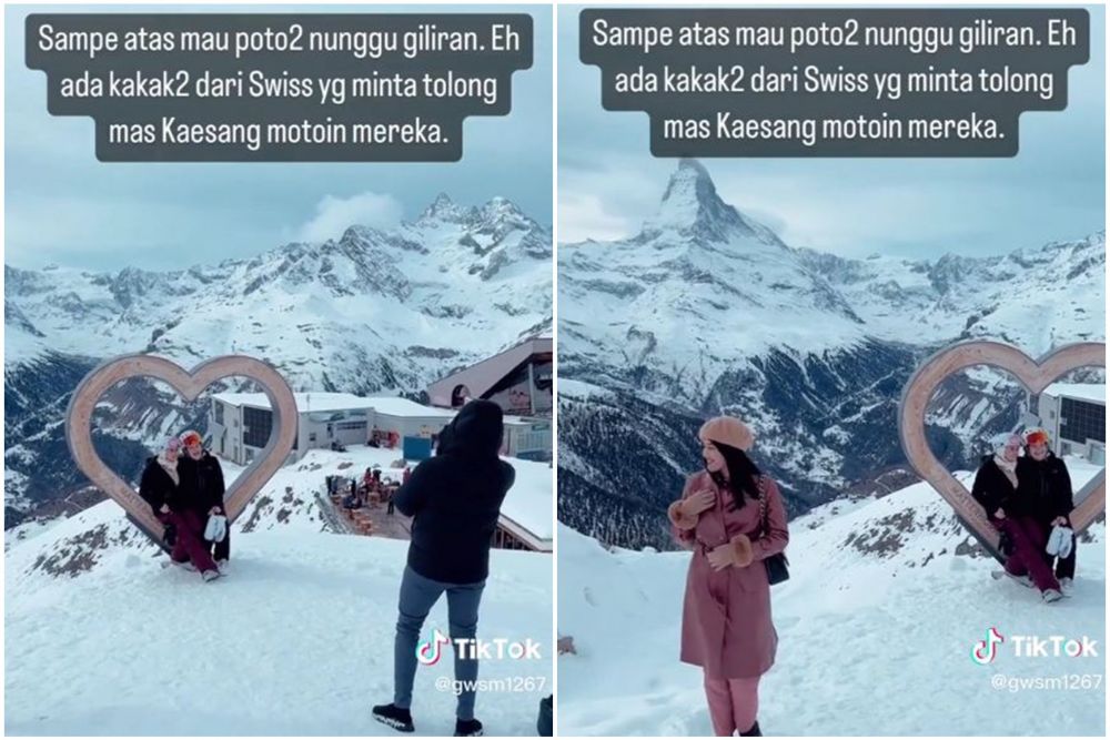 Momen lucu Kaesang Pangarep jadi tukang foto di Swiss, sikap ramahnya menuai pujian