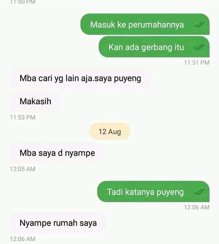 chat lucu penumpang ojek online bikin kesal © berbagai sumber