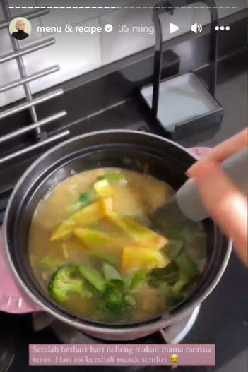 10 Masakan berkuah ala Dhatu Rembulan istri Tria The Changcuters, sederhana dan gampang ditiru