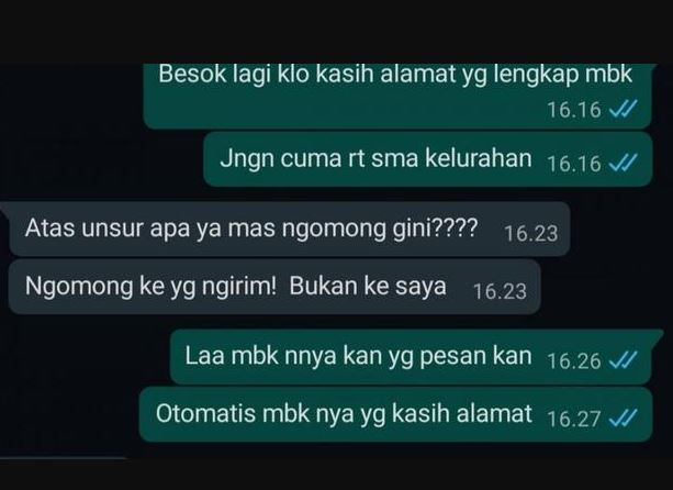 Chat kocak kurir antar barang ke pelanggan Berbagai sumber Chat kocak kurir antar barang ke pelanggan Berbagai sumber