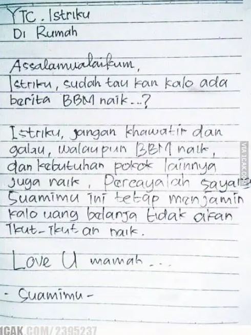 surat cinta isinya malah nggak romantis © berbagai sumber