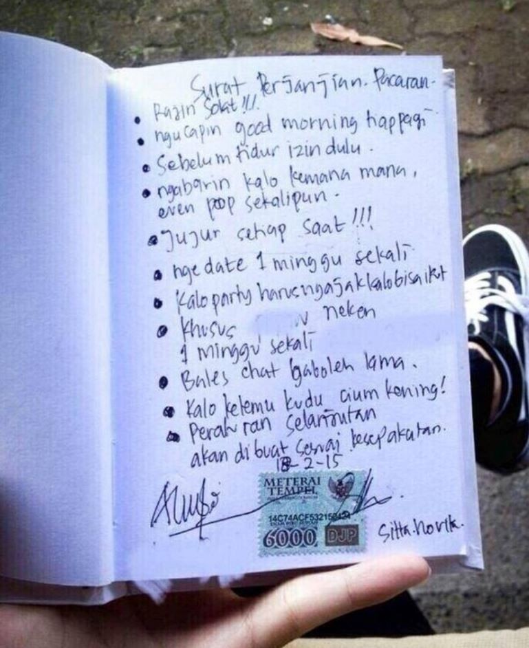 surat cinta isinya malah nggak romantis © berbagai sumber