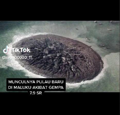 Pulau baru muncul setelah gempa M 7,5 di Maluku ini bikin heboh, begini penampakannya