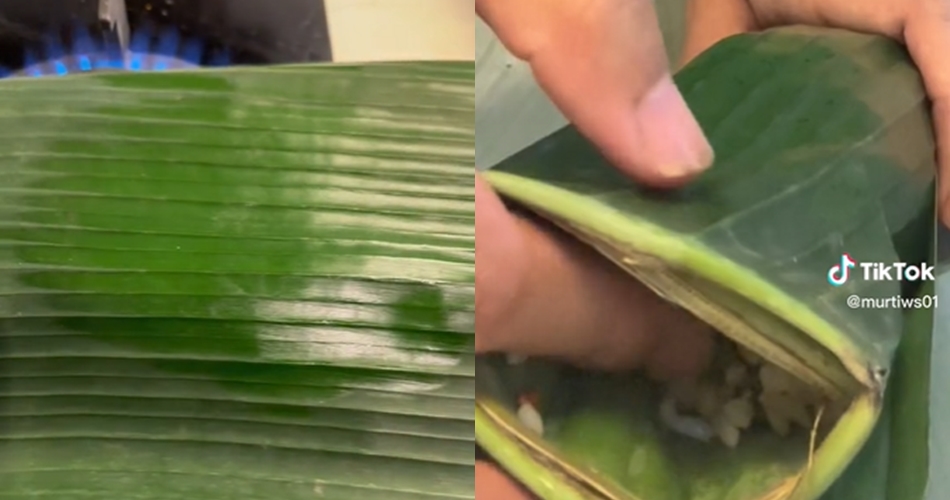 Trik simpel membungkus nasi bakar pakai daun pisang, rapi dan kokoh tanpa lidi