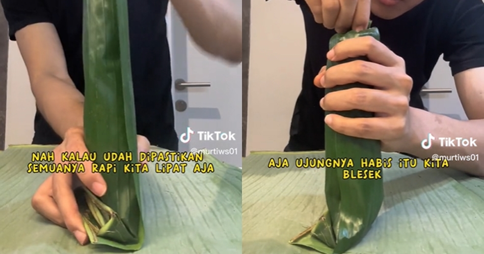Trik simpel membungkus nasi bakar pakai daun pisang, rapi dan kokoh tanpa lidi