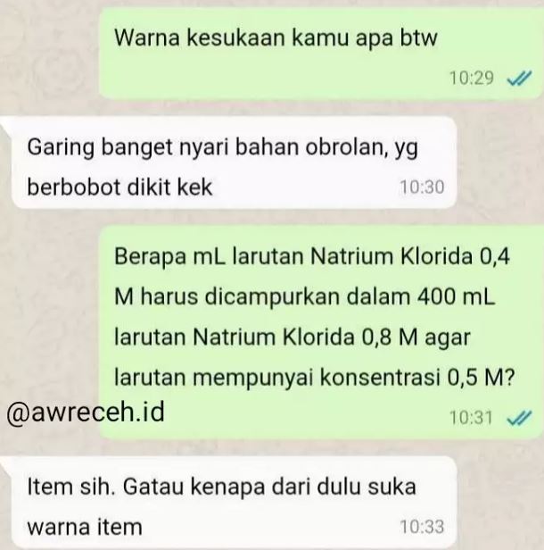 Chat WA percakapan dengan pacar ini endingnya bikin kesal Berbagai sumber