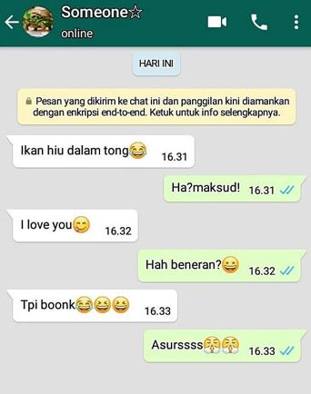 Chat WA percakapan dengan pacar ini endingnya bikin kesal Berbagai sumber