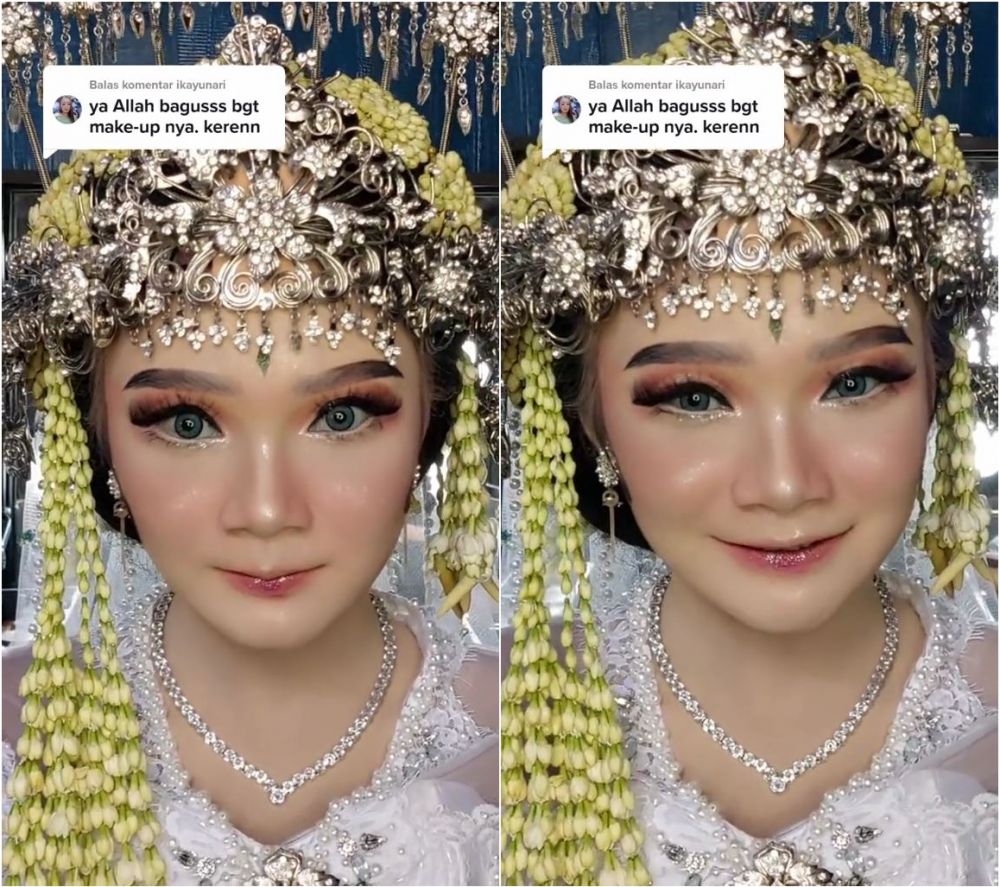 Wanita polos berkulit eksotis dirias MUA jadi pengantin adat Sunda, hasilnya seperti barbie