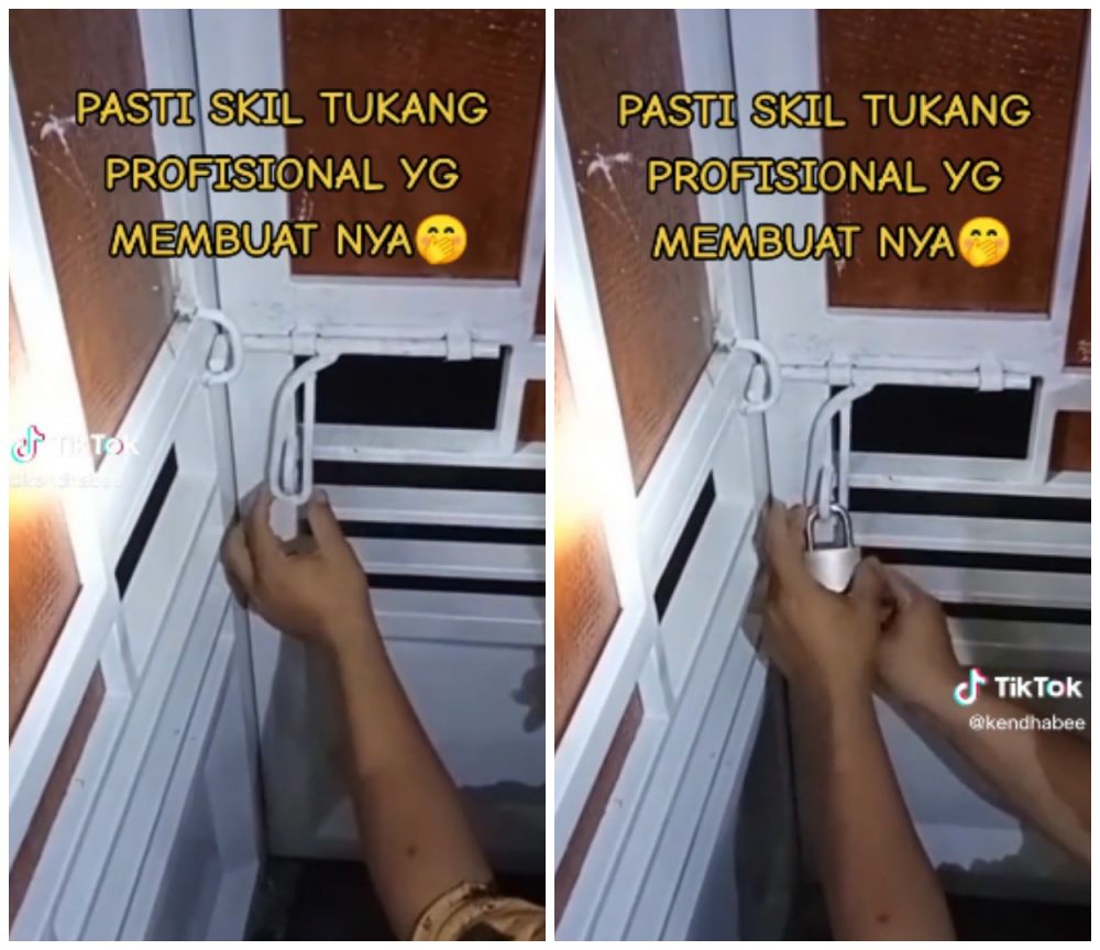 cara tukang pasang gerbang malah kocak © berbagai sumber
