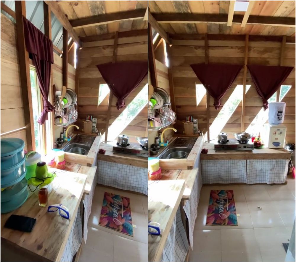 Sederhana tanpa kitchen set mahal, potret dapur kayu ini tetap nyaman dan jadi idaman