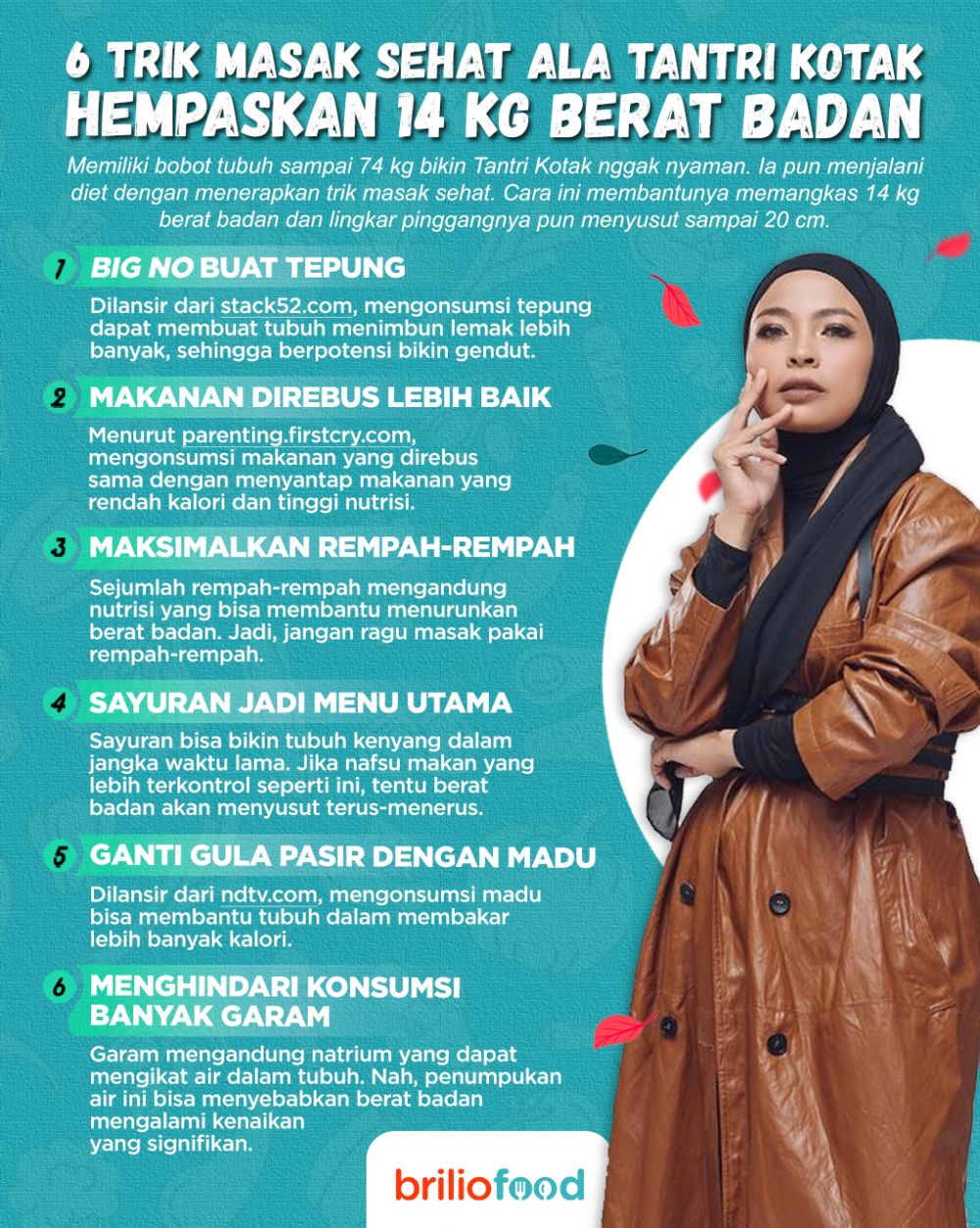 10 Trik masak sehat ala Tantri Kotak, cocok buat diet dan nggak bikin gendut