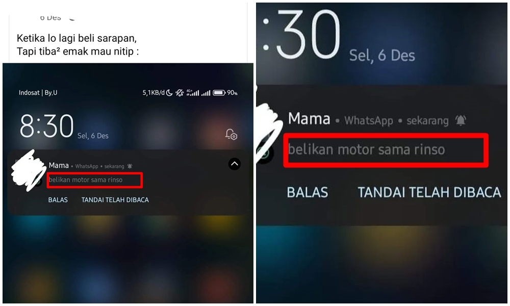 chat ibu ke anak © Berbagai sumber