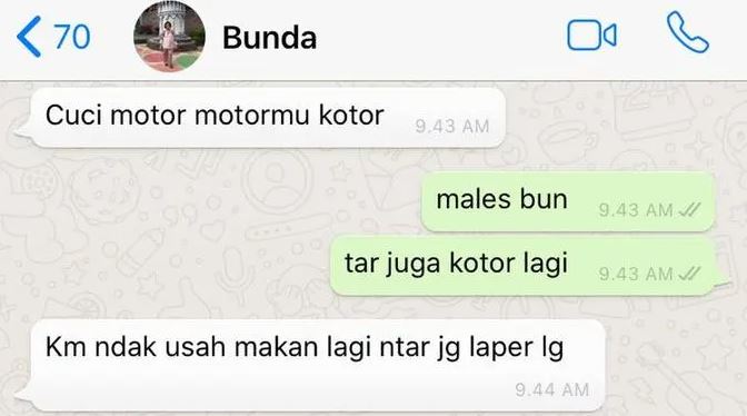 chat ibu ke anak © Berbagai sumber chat ibu ke anak © Berbagai sumber