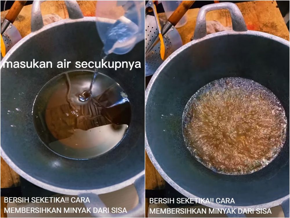 Tanpa menunggu lama, begini trik menjernihkan minyak goreng dari sisa tepung halus